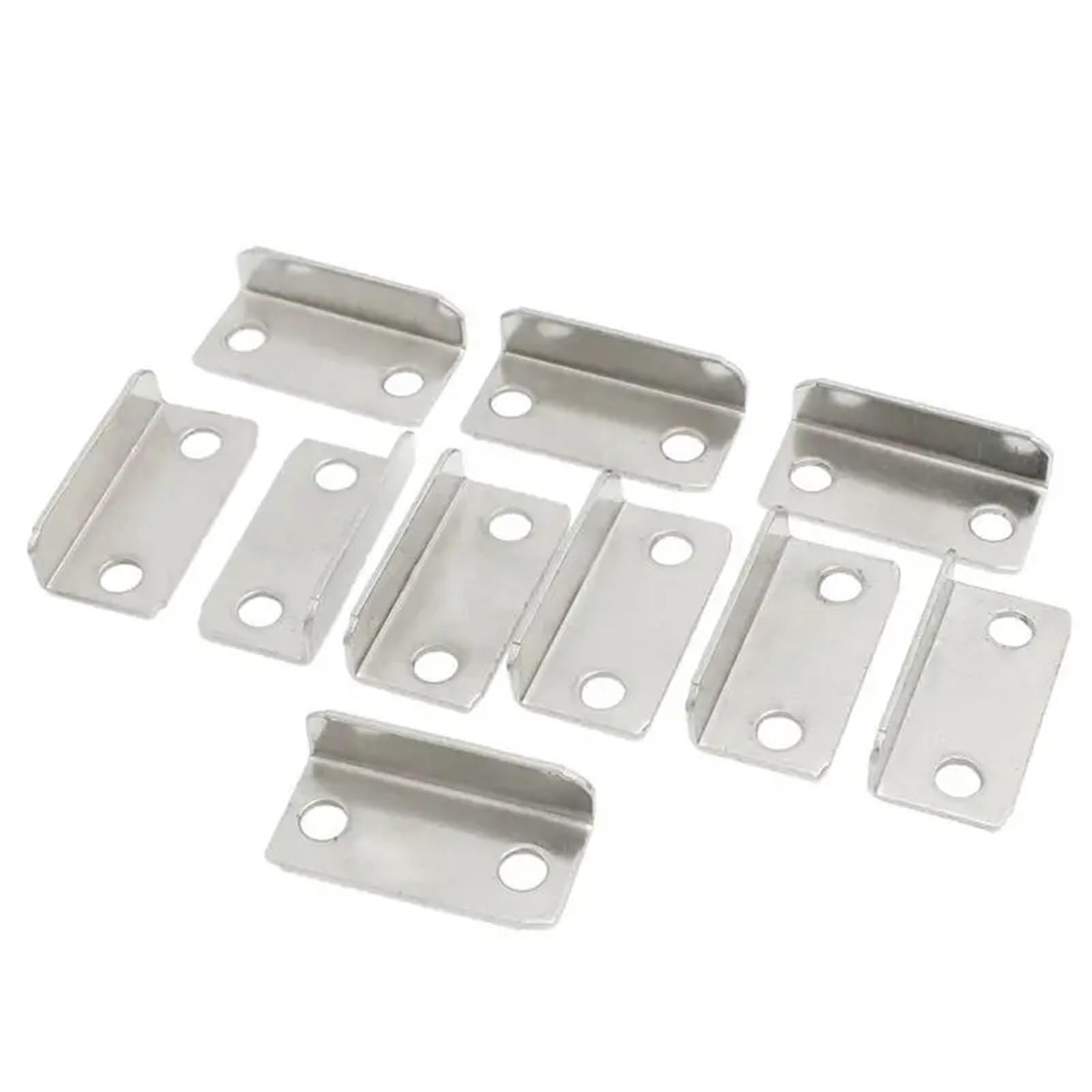 Corner Code 100 Pcs Home Office Silver Tone Metal Right Angle Drawer Lock Strike Plate
