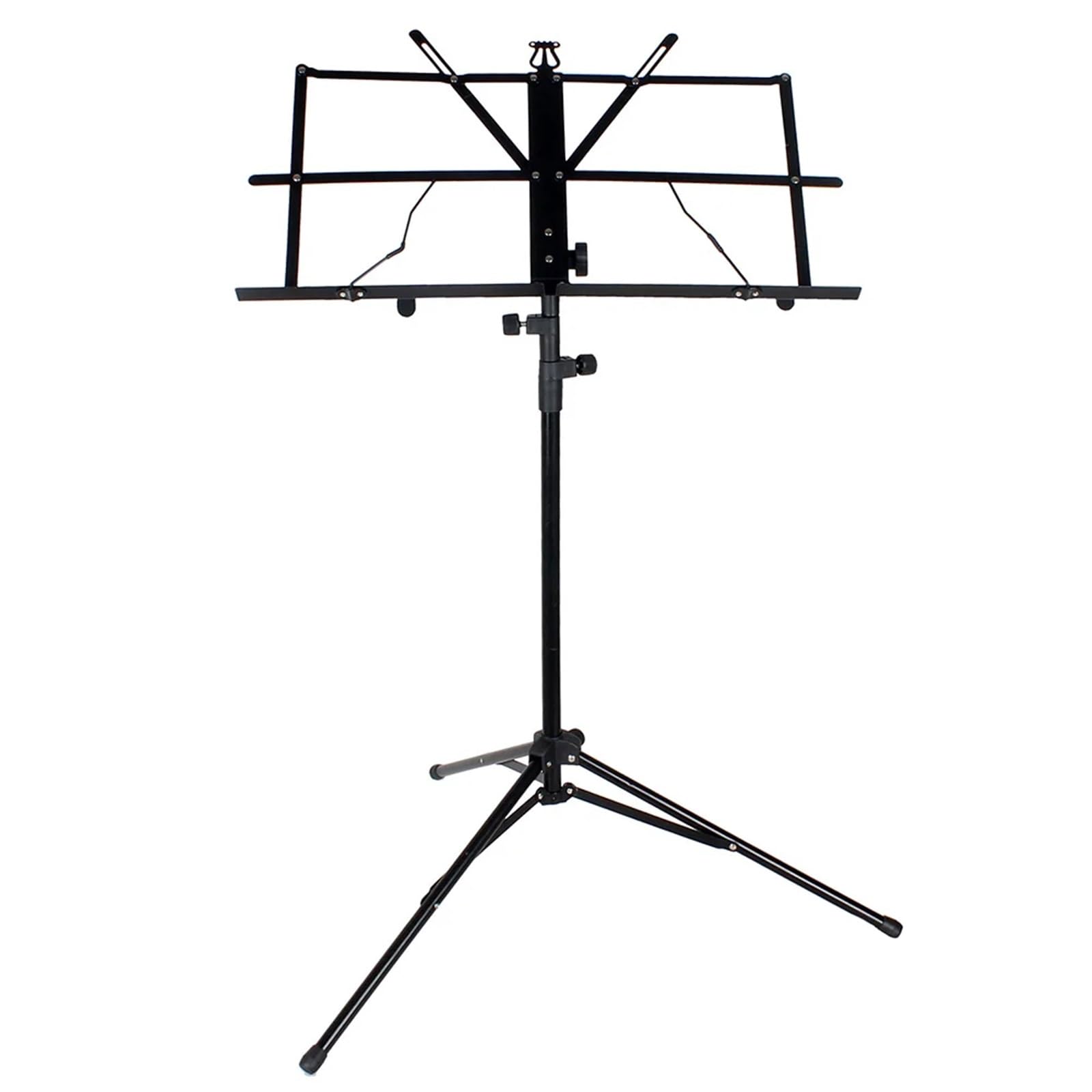 Leggio per Spartiti Supporto Pieghevole for spartiti Musicali Supporto da Tavolo in Acciaio Inossidabile Supporto Regolabile con Borsa Accessori for Strumenti Musicali(Black)