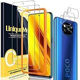 [2+3 Pack] UniqueMe Compatible con Xiaomi Poco X3 NFC/Poco X3 Pro Protector de Pantalla + Protector de Lente de Cámara para Xiaomi Poco X3 NFC, Vidrio Templado [9H Dureza] HD Film Cristal Templado