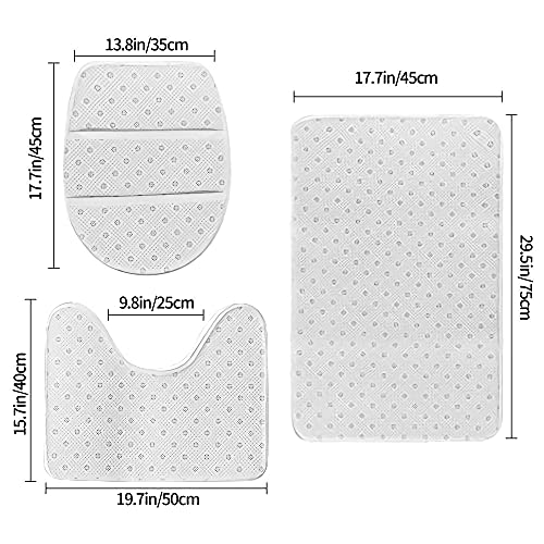 4 Piece Be A Mermaid And Make Waves Kisses Wishes Tail Shower Curtain Set With 12 Hooks Non-Slip Rugs Toilet Lid Cover Bath Mat Complete Bathroom Accessories Decor #TOP5