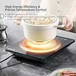 Portable Induction Cooktop, iSiLER 1800W Sensor Touch Electric Induction Cooker Hot Plate with Kids Safety Lock, 6.7" Heating Coil, 18 Power 17 Temperature Setting Countertop Burner with Timer - Image 4