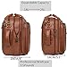 Vegan Leather Laptop Backpack Briefcase Hybrid 15.6 Inch Laptop Travel Backpack Hiking College Backpack for Men BC-04 (Brown)