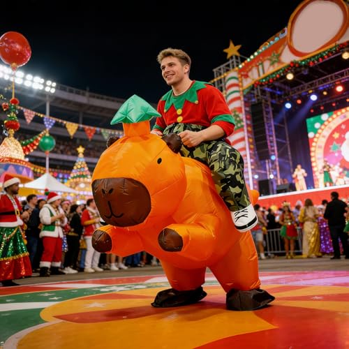 Costume gonflable Capybara d'équitation tenue cosplay carnaval