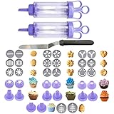 KangBaz 39 PCS Pistola para Galletas, Pistola Galletas Pistola Reposteria Pistola de Reposteria Churrera Tradicional Maquina de Hacer Churros Profesional Churros Maker para Pasteles y Galletas