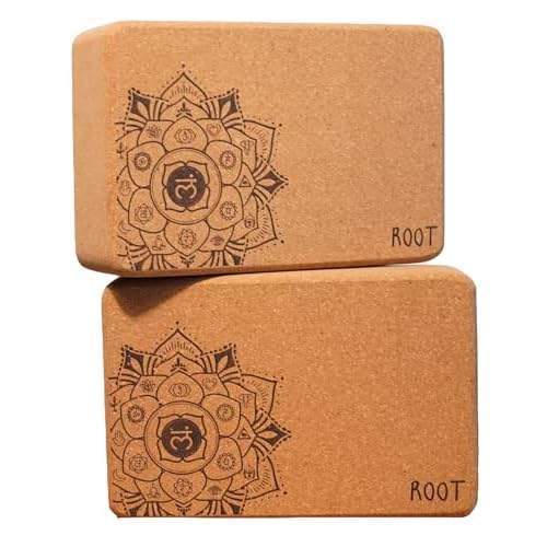 Ultimate Eco-Friendly Yoga Blocks | Single Block | Pack of 2 | Two Pack Yoga Bricks plus Resistance Bands | Premium Portuguese Cork Blocks | Set of One or Two | Non-Slip, Supportive, Odorless and Moisture-Proof | Better Support, Balance & Comfort | Stability Yoga Prop | All Natural Cork Bricks for Yoga, Pilates, Stretching, Meditation, and Fitness