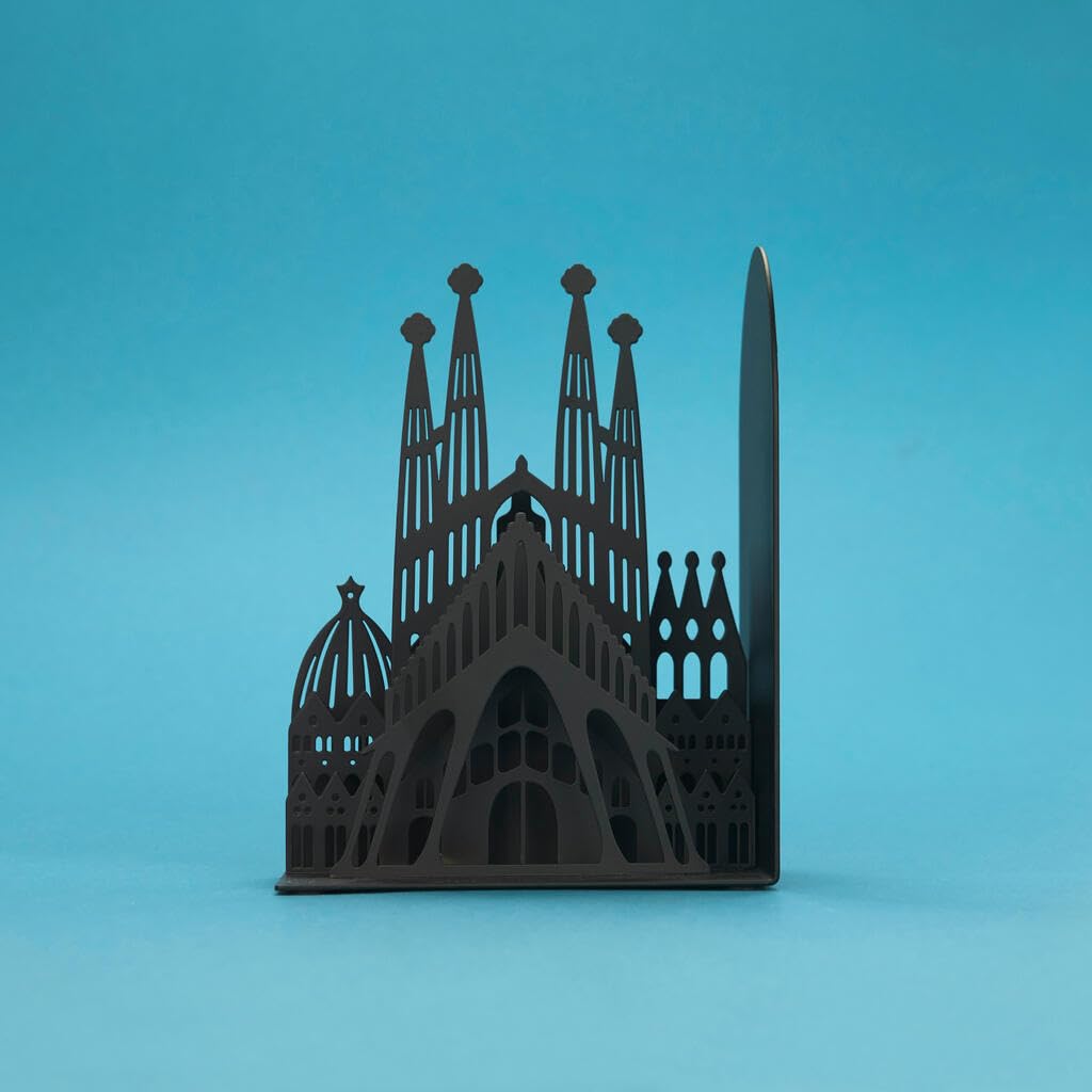 Balvi Sujetalibros Barcelona Color Negro Resistente y Antideslizante Metal