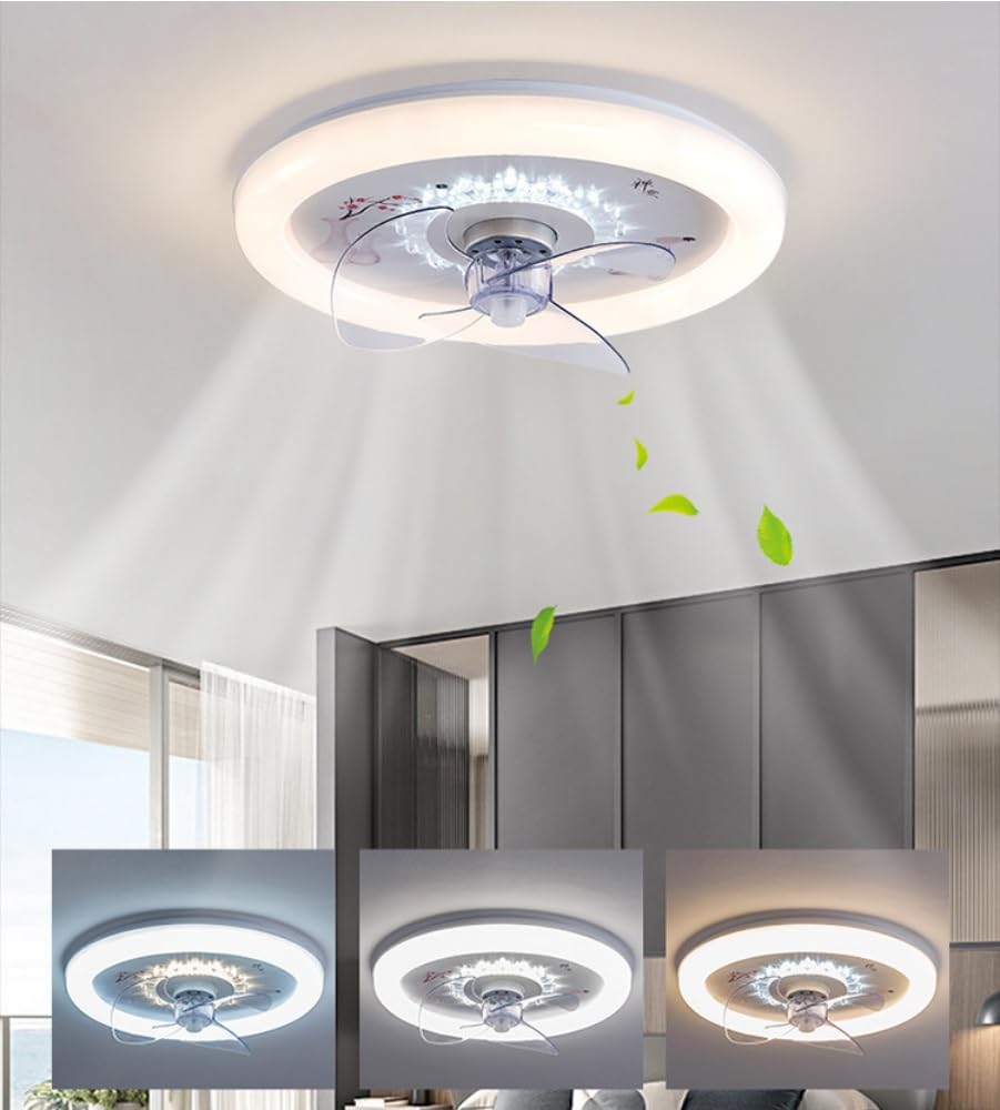 Ventilador de techo con luz LED para refrescar habitacion sin ruidos