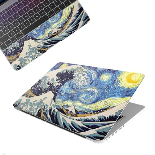 Image of Galaxsia Vincent Van Portrait Top+Wrist Pad Vinyl Laptop Skin /Sticker /Cover Upto 15.6 Inches Laptops Laminated-Removable-HD Quality Compatible for Hp-Dell-Sony-Lenovo-Asus etc.(15x10 Inches)