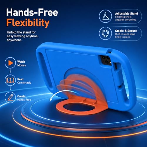Image of 10 inch Kids Tablet, Android 15 Tablet for Kid, 12GB RAM, 64GB ROM 1TF Card Expandable for Toddler Children,Tablets with Case, Parental Control, 6000mAh, WiFi, BT5.0, Dual Camera