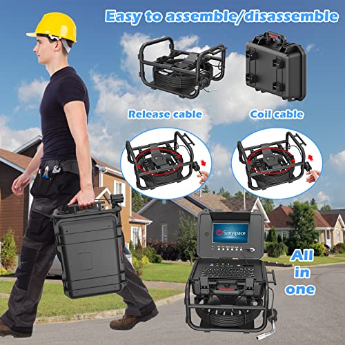 Telecamera per Fognatura HD 70M con Contametri