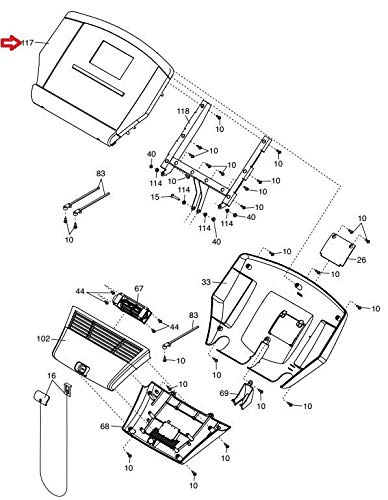 Image of Display Console Panel 385026 ETSF81213 354911 Works with FreeMotion t6.2 Treadmill