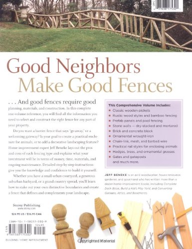 image for Storey Publishing The Fence Bible: How to plan, install, and build fen