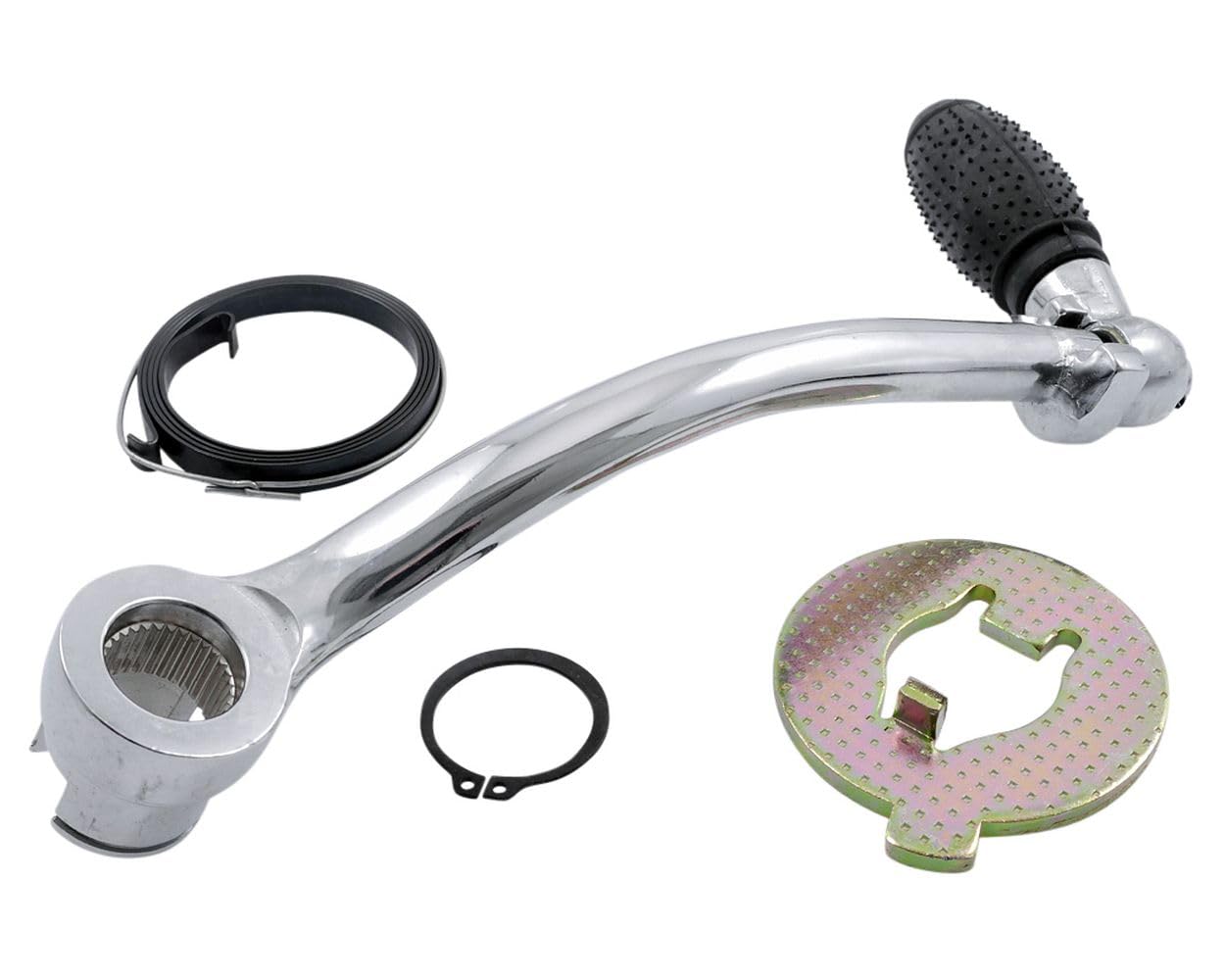 2EXTREME Kickstarter Hebel Set chrom kompatibel mit Zündapp GTS, KS; 50ccm