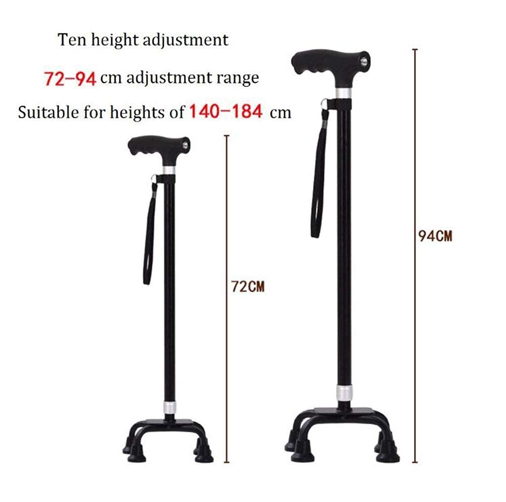 Rollator Walker, Bastoni da Passeggio, Bastone da Passeggio Regolabile da Viaggio per Uomini e Donne - Bastone da Passeggio Leggero e Portatile - Ausilio per la Mobilità Bilanciata - Elegante e