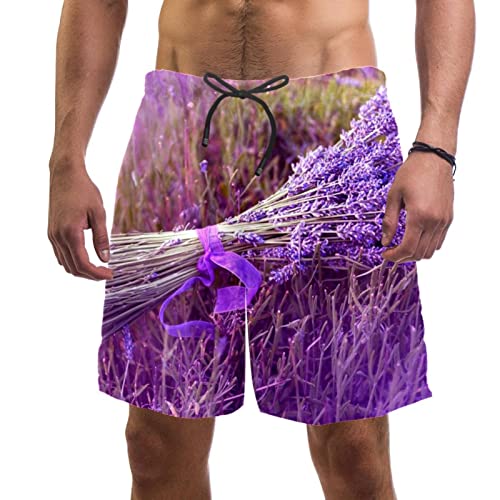 Maillot de bain pour hommes anti irritation short de plage lavande