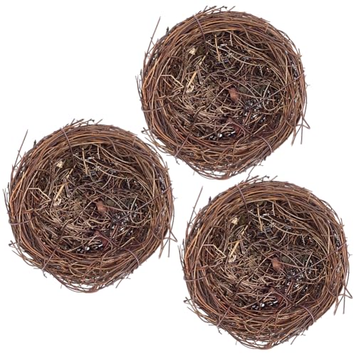 CREATCABIN 3 Stück Künstliches Vogelnest Ostern Rattan Vogelnester Kleines Kunstvogelnest Kunsthandwerk Vogelnest Basteln Terrasse Garten Hof Zuhause Sukkulenten Pflanzgefäß Osterdekoration 10x10x4cm CREATCABIN 3 Stück Künstliches Vogelnest Ostern Rattan Vogelnester Kleines Kunstvogelnest Kunsthandwerk Vogelnest Basteln Terrasse Garten Hof Zuhause Sukkulenten Pflanzgefäß Osterdekoration 10x10x4cm