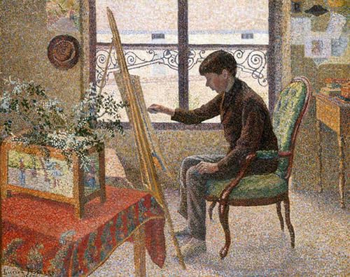 Impression sur toile moderne pour décoration salon de l'atelier par Lucien Pissarro