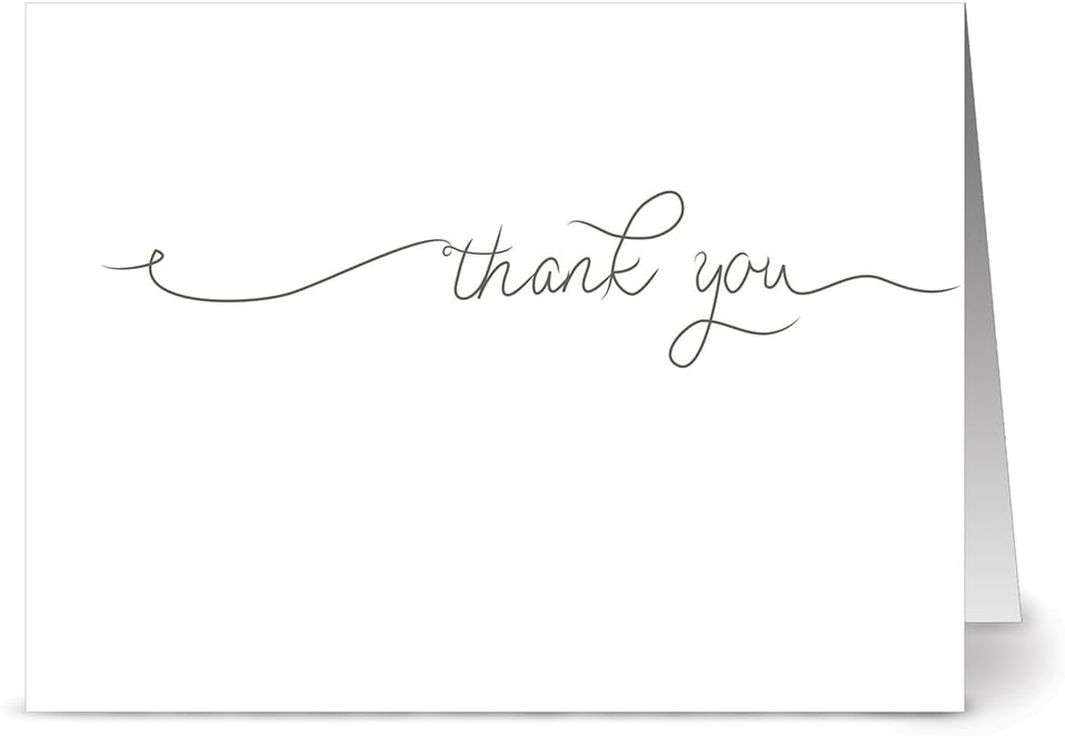Note Card Cafe Thank You Greeting Card Set with Envelopes