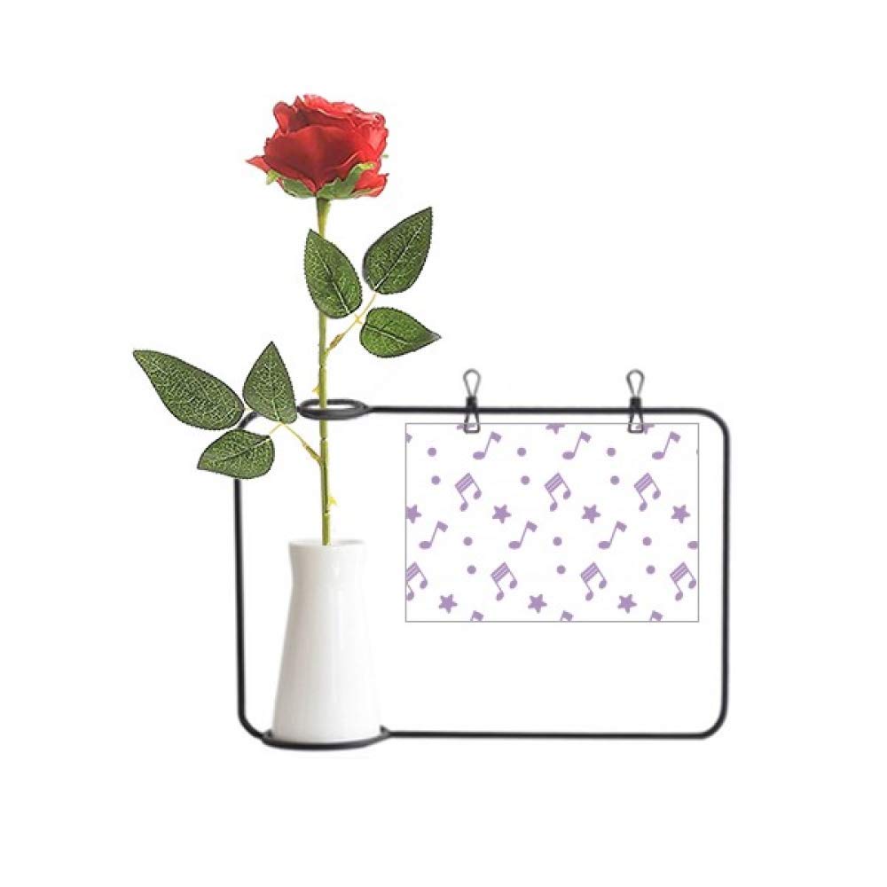 Fleurs artificielles violettes à suspendre déco étoiles notes de musique