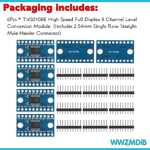 WWZMDiB TXS0108E Logic Level Shifter 3.3v 5v High Speed Full Duplex 8 Channel (6Pcs)2