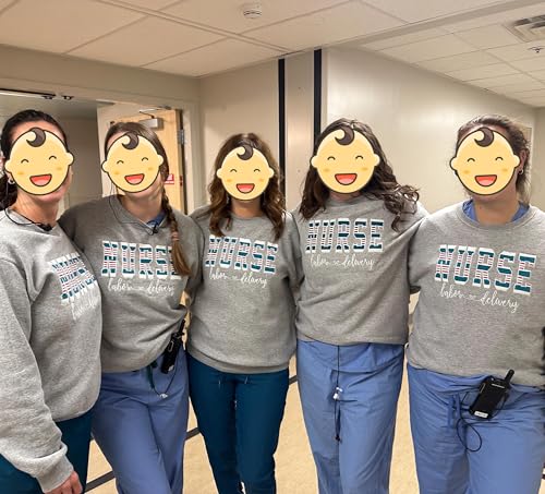 Appliqué Custom Embroidered Labor and Delivery Sweatshirt for Nurses with name on sleeve, Labor and Delivery Nurse Shirt,L&D Nurse Gift, Future Nurse Gifts,labor and delivery nurse,Nurse Appreciation4