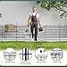 15 Panels Tall Garden Animal Barrier Fence with Gate, 33 in(H) X 36.8 ft(L) No Dig Decorative Garden Fence Outdoor for Yard, Heavy Duty Rustproof Metal Edging Border for Dog, Rabbits