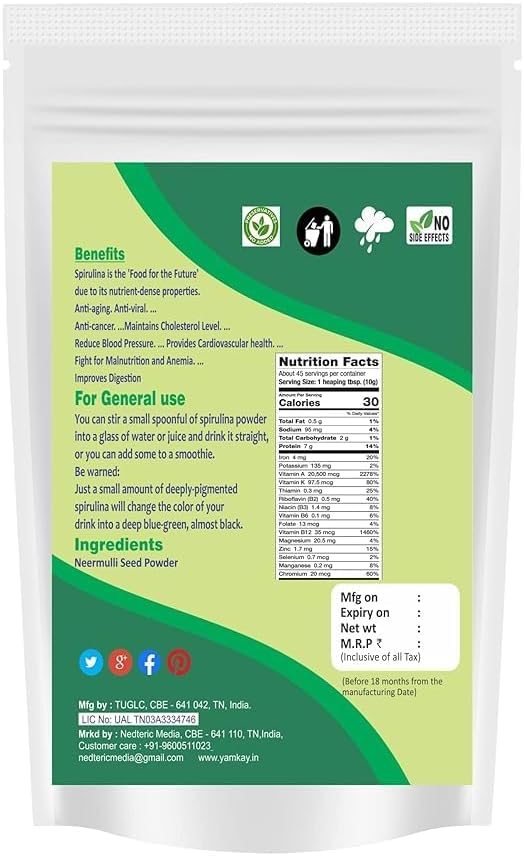 Miniatura 2 de Natural Spirulina Powder (300 GM)