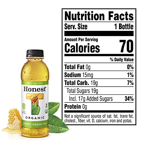 image for Honest Tea Organic Fair Trade Honey Green Gluten Free, 16.9 Fl. Oz, 12