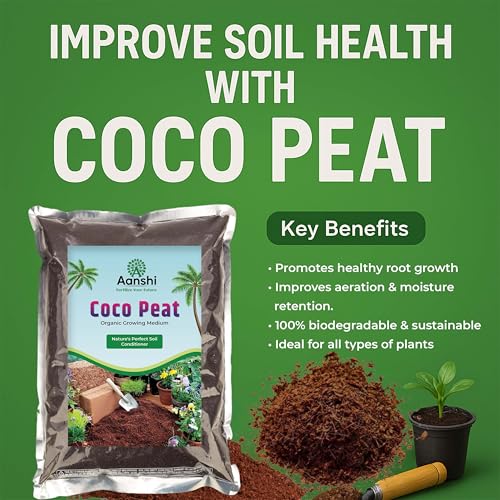Image of Cocopeat 900 gm | 100% Natural Soil Conditioner & Moisture Retainer | Ready-to-Use Organic Coconut Coir Fibres for Home Gardening, Balcony, and Potted Plants | Eco-Friendly Fertilizer