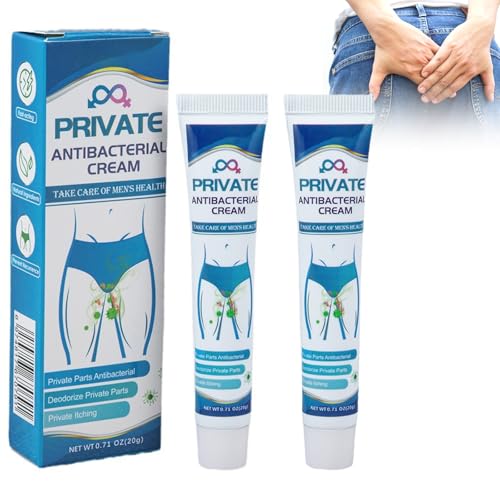 Grgowe 2Pc Crema Antibacteriana Para La Piel,Crema Para El Tratamiento De La Intimidad,Crema Para Aliviar La Picazón, Jock Itch Crema,Crema Para Picazón Genital,Crema De Tratamiento Itch