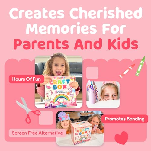 Image of Mumaloo Kids Craft Kit - 10 Unicorn & Mermaid Art Projects | No Mess . All Supplies Included . Ages 3 4 5 6 7 8 . Educational Gift for Girls . Toddler Arts and Crafts