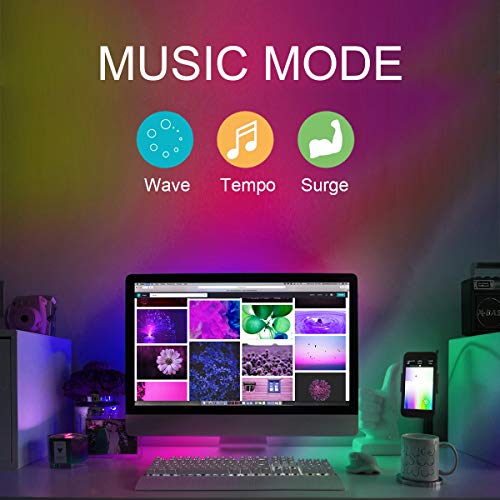 Cinta LED SUPERNIGHT 16.4 ft RGB impermeable con control miniatura 4