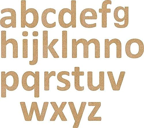 Cryo Craft Plain Laser Cut Wooden Lower Case Alphabets/Letters (2 Sets), Child