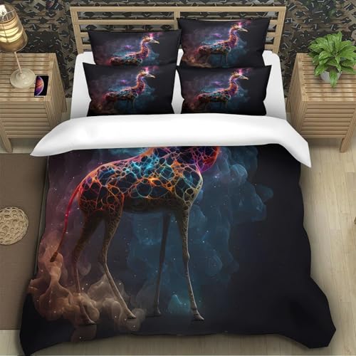 Housse de couette girafe 3D de qualité supérieure en microfibre douce