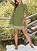 Dokotoo Boho Dresses for Women 2026 Spring Summer Casual Dress Mini Womens Dresses Vacation Resort Wear Texture Women's Clothing Fashion Beach Plus Size Clothes Green a