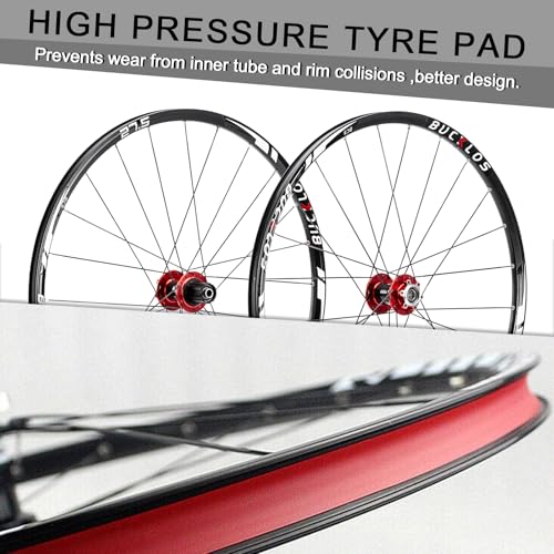 BUCKLOS 【US Stock 26/27.5/29" Mountain Bike Wheelset, Carbon Hub MTB Wheels Quick Release Disc Brakes, 24H Low-Resistant Flat Spokes Bike Wheel fit 7-11 Speed Cassette MTB Wheelset