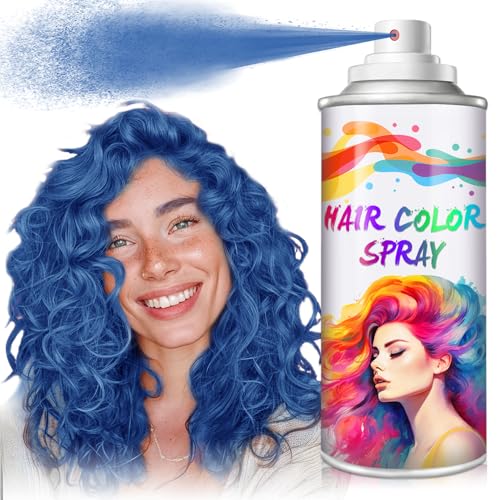 Spray temporal para cabello azul 120 ml miniatura 1