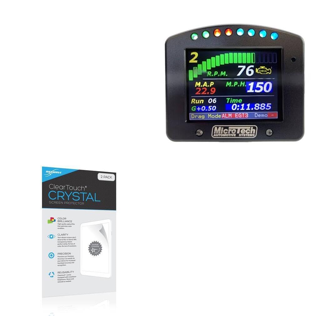 BoxWave Screen Protector Compatible with Microtech Logger Dash Gen2 (3.5 in) - ClearTouch Crystal (2-Pack), HD Film Skin - Shields from Scratches