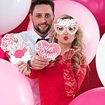 Valentine's Day Photo Booth Props Kit, 24 PCS Selfie Stick Decorations with Love Signs for Valentine Party Favors, Couples Photos & Galentine's Day Supplies - Image 5