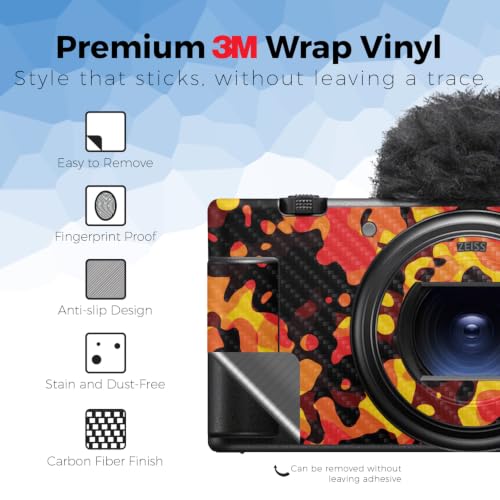 Image of Carbon Fiber Camera Skin Compatible with Sony ZV-1 Mark II (2023) - Warm Modern Camo - Premium 3M Vinyl Protective Wrap Decal Cover - Easy to Apply | Crafted in the USA by MightySkins