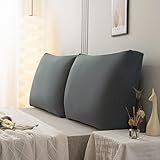 GYCS Cuscino di Supporto per Testiera del Letto, Cuscino per Schiena per Divano Lettura, per La Schiena da Utilizzare A Letto con Fodera Rimovibile Tatami,Blu,1 pc75x58x18CM