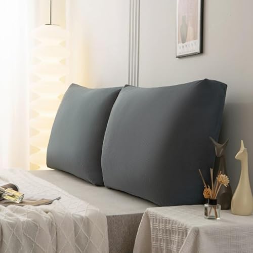 Gycs Almohada Lumbar Para Espalda Baja, Cojín Transpirable Para La Parte Inferior De La Espalda, Almohada De Respaldo De Cama Grande,Cojín De Apoyo Lumbar, Funda Desmontable,Azul,1 Pc60x58x18cm