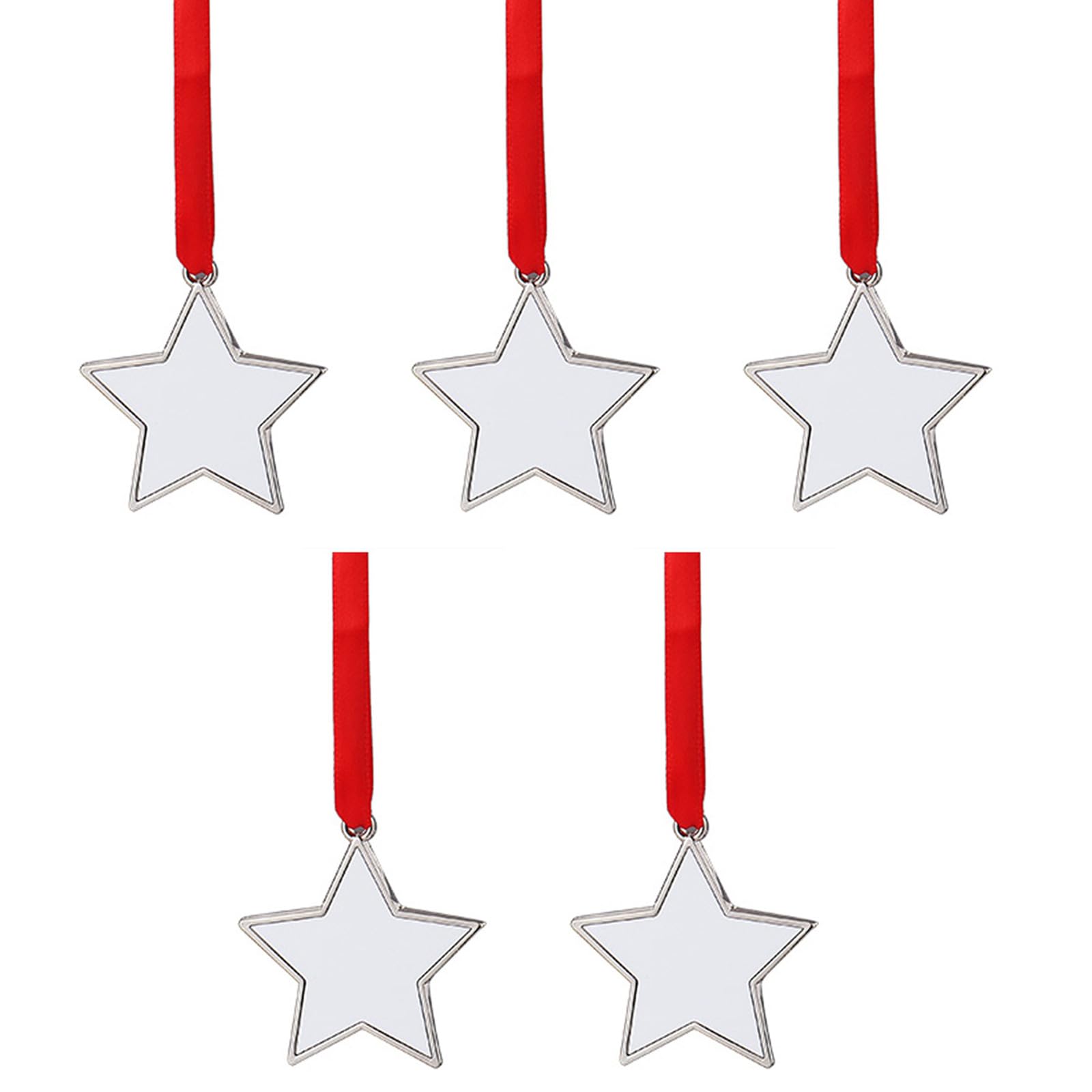 Carotoe B 5Pcs Seasonal Christmas Tree Adornment Flat Lanks Christmas Ornament For Customization And Festival Embellishment Craft Project Essential