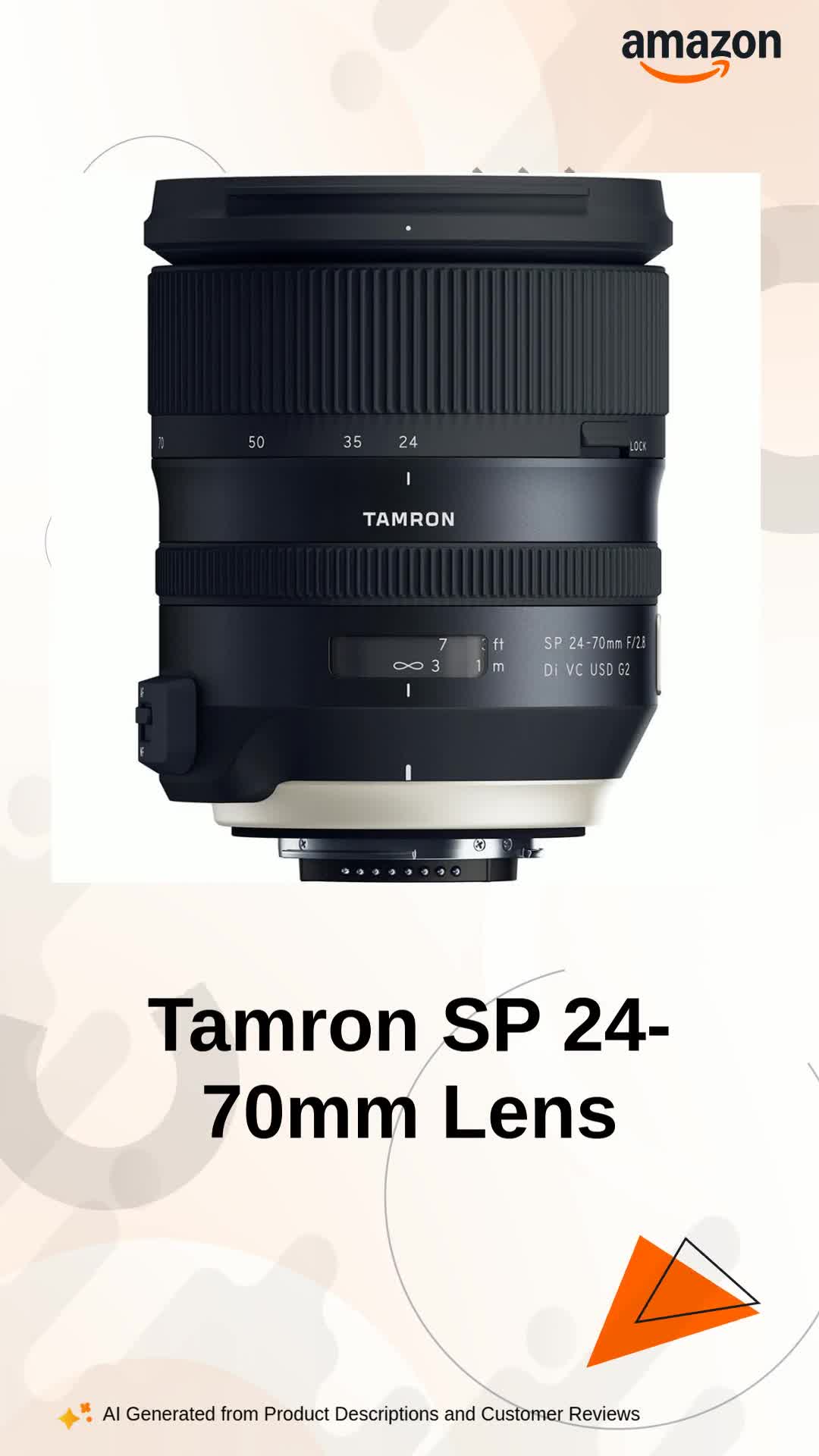 キャノン用　TAMRON USD φ82 Di SP 24-70mm F/2.8 Tamron SP 24-70mm F/2.8 DI VC USD Fast Zoom Lens for Canon DSLR
