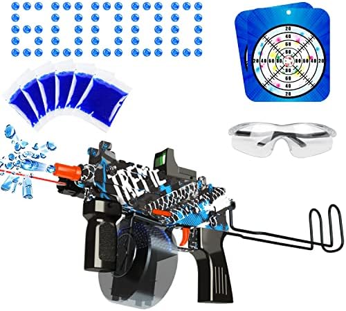 Splatter Ball Blaster - Gel Ball Blaster with 60000 Gel Balls - Outdoor Backyard Shooting Toy Game Activities for 12+ Year Old Adult Boys Kids - Ideal Gift for Kids Boys Adult Blue Darkant