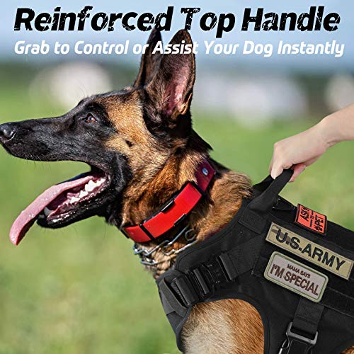 rabbitgoo Tactical Dog Harness for Large Dogs, Heavy Duty Dog Harness