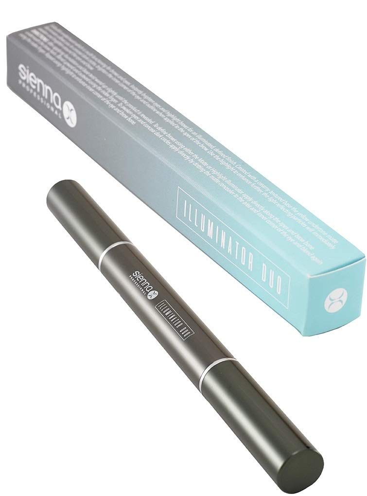 Sienna XBrows Illuminator Duo | Dual ended eyebrow highlighter & matt brightener | Simply swipe under brows and blend for flawless brows!