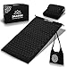 Produktbild Akupressurmatte mit Kissen - Entspannung pur durch die Rückenmatte - Pieksmatte - Massagematte mit Memoryschaum, Akkupunkturmatte schwarz