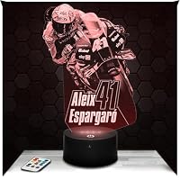 Lampada 3D LED Personalizzata GP Moto J. Martin, Luce Notturna Tattile, Idea Regalo Natale, Made In France - 2