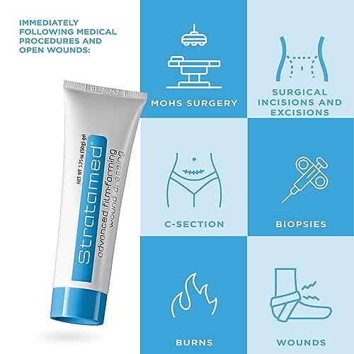Stratamed Advanced Film-Forming Wound Dressing | Forms A Flexible Protective Layer Over Open Wounds & Damaged Skin | For Faster Healing And Early Abnormal Scar Management | 10G (0.35Oz) #TOP3